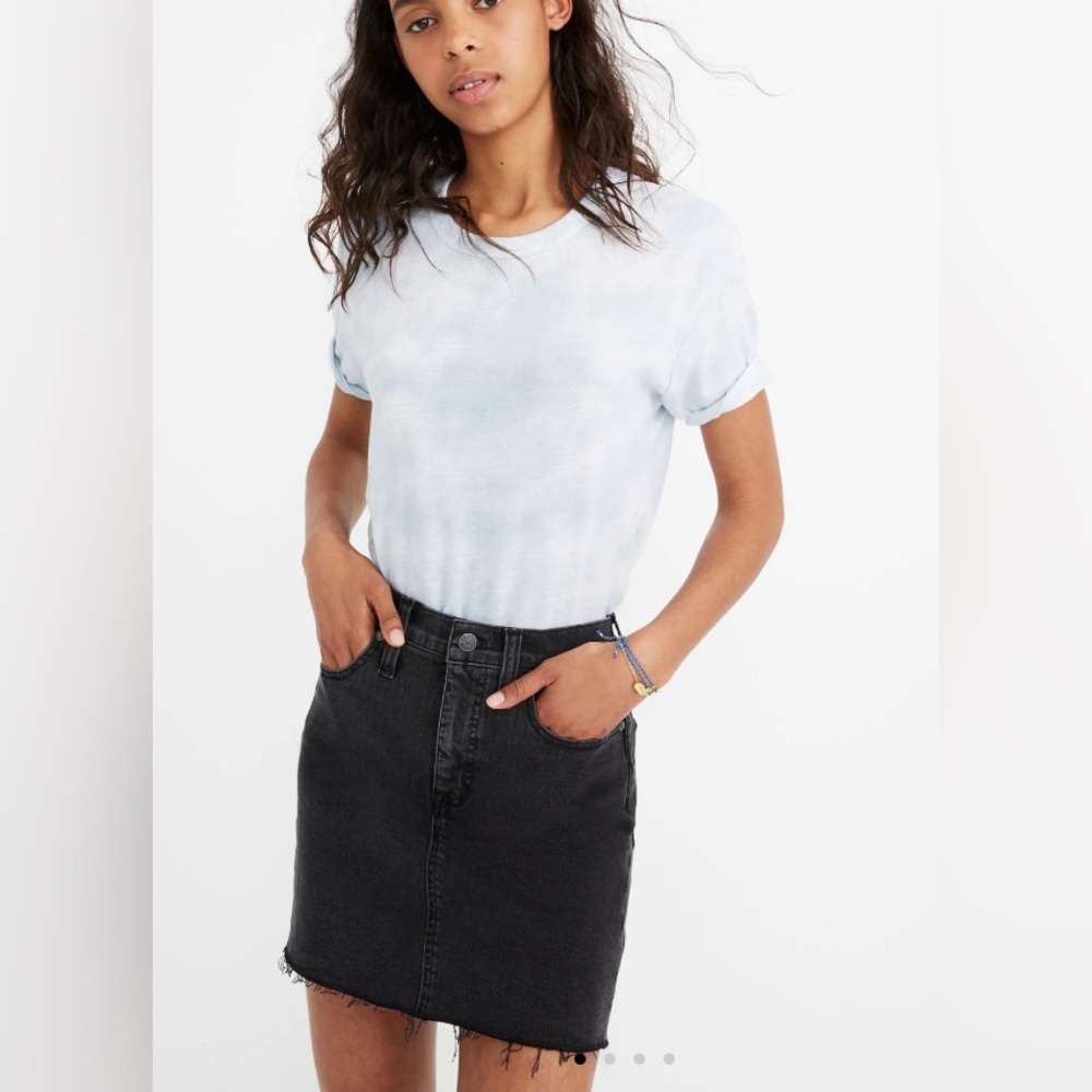 Madewell Stretch Denim Straight Mini Skirt